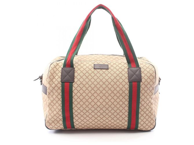 Sac Boston Gucci Sherry Line Marron Beige
