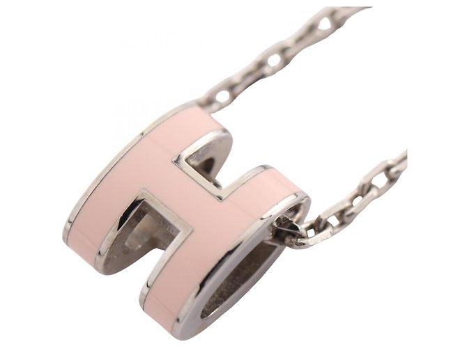Hermès Collana Hermes Mini Pop H Argento Rosa
