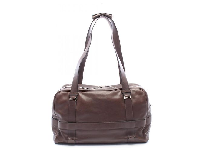 Hermès Bolsa de mão Hermes Arion 50 Tail Boston Bag em couro marrom