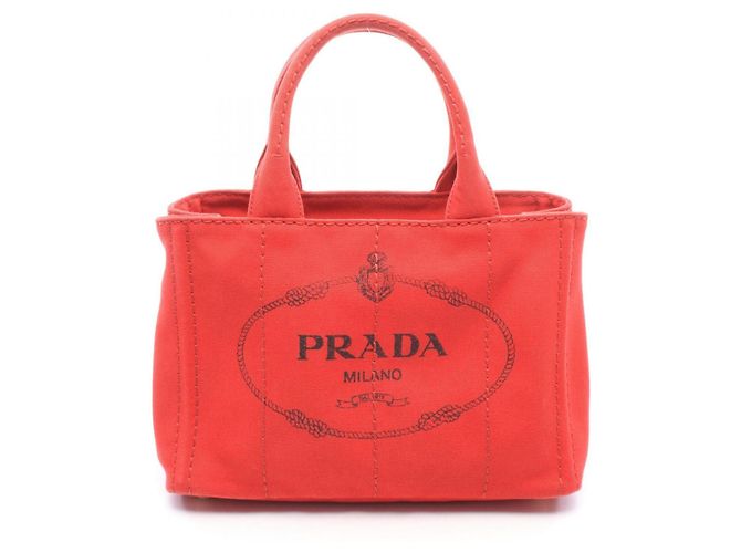 Borsa Tote Prada Canapa Rosso