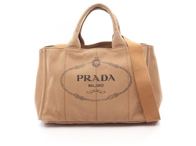 Prada CANAPA 2-Way Tote Bag Braun