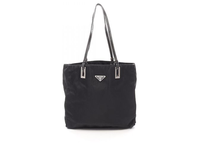 Borsa Tote Prada in Nylon e Pelle Nero