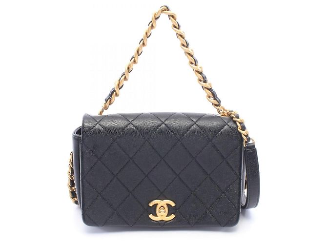 Bolsa de Ombro Chanel Matelassé Preto