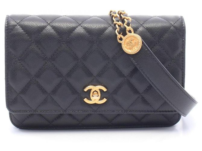 Borsa a tracolla Chanel Matelassé Nera Nero
