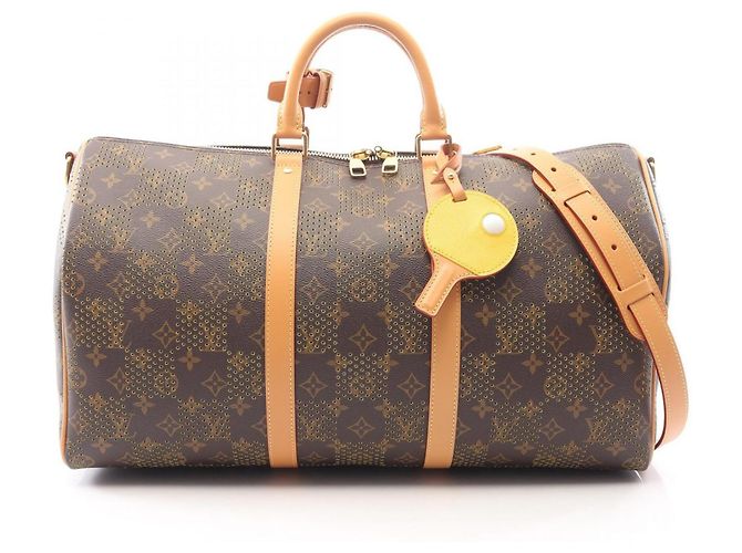 mala Louis Vuitton Monogram Keepall Bandoulière 50 Marrom