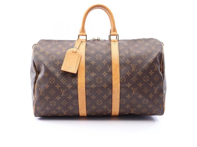 Bolsa Boston Louis Vuitton Monogram Keepall 45 Marrom