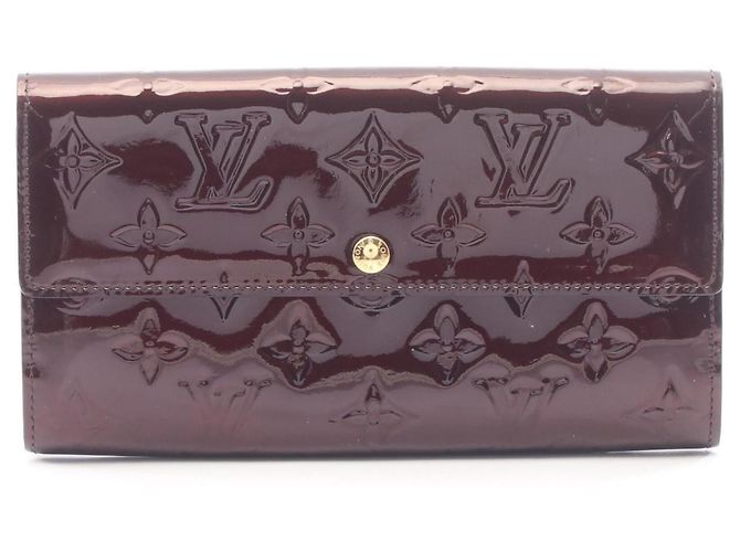 Louis Vuitton Portefeuille Sarah Bi-fold Long Wallet Burdeos Púrpura
