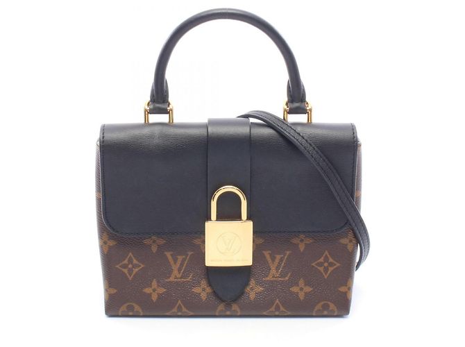 Bolsa Louis Vuitton Rocky BB Monogram Noir Marrom Preto Monograma