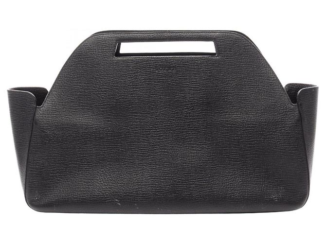 Bolsa de mão Loewe em couro preto