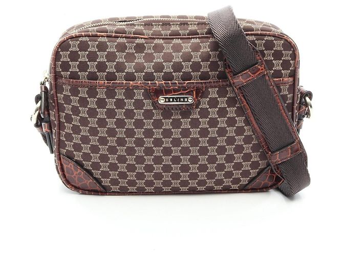 Céline Borsa a tracolla Celine Macadam Marrone Beige