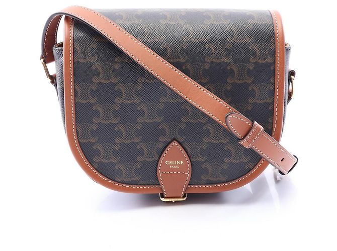 Céline Sac Celine CELINE Folco Medium Marron Noir