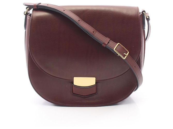 Céline Bolsa de ombro Celine Trotter em couro marrom