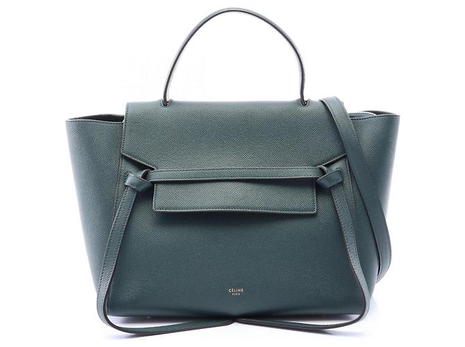 Céline Belt Bag Mini de piel verde