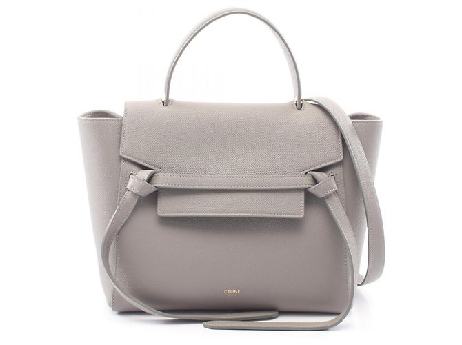 Céline Celine Belt Bag Micro - Handtasche aus grauem Leder Braun