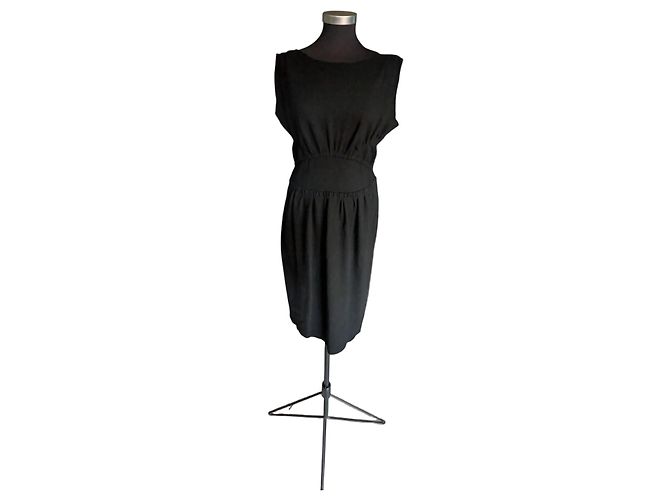 Prada Schwarzes Wollkleid Tailored Architectural