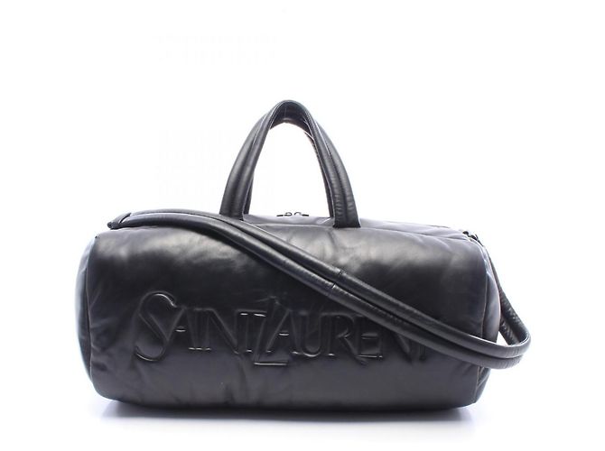 Autre Marque Borsa Boston Saint Laurent in pelle nera Nero