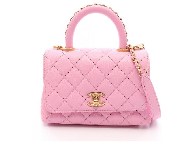 Borsa a mano 2-way Chanel Coco Handle XXS Top Rosa