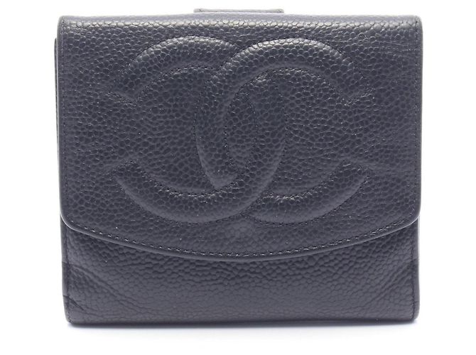 Chanel Coco Mark Bi-fold Wallet in Black