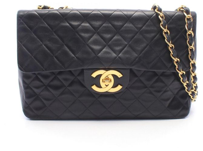 Borsa a tracolla Chanel Large Matelassé 34 Nero