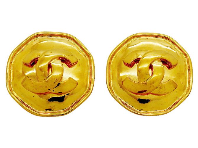 Orecchini a clip Chanel placcati oro D'oro