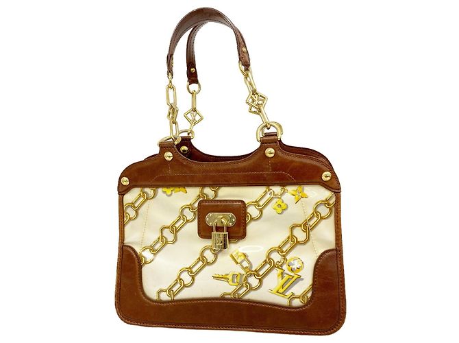 Louis Vuitton Monogram Charm Cabas Handtasche Weiß