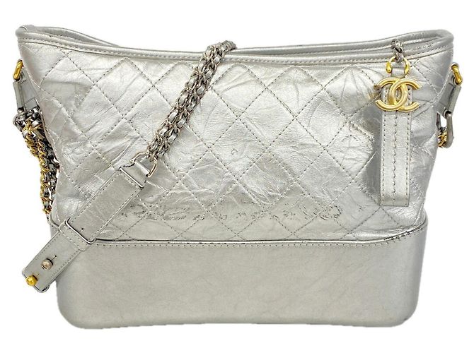 Bolsa de Ombro Chanel Gabrielle de Chanel Prata