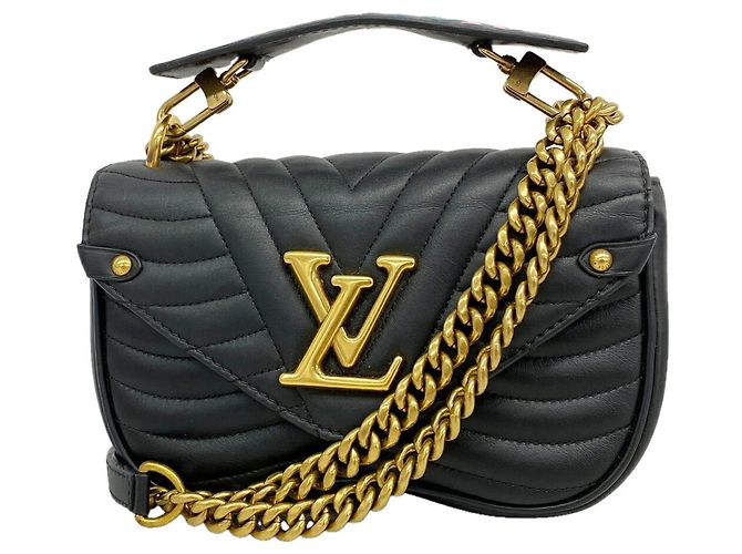 Borsa a catena Louis Vuitton New Wave PM M51683 Noir Nero