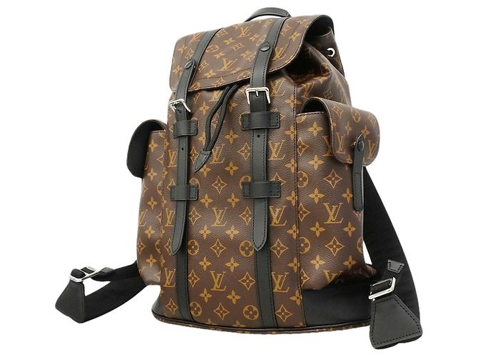 Louis Vuitton Monogram Macassar Christopher MM Backpack Brown