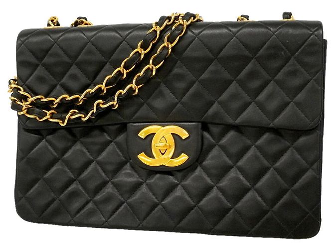 Borsa a tracolla Chanel Large Matelassé Nero