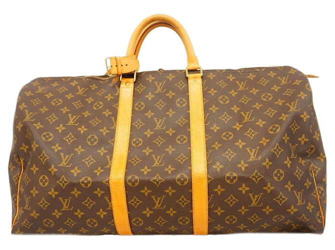 Bolsa Boston Louis Vuitton Monogram Keepall 55 Marrom