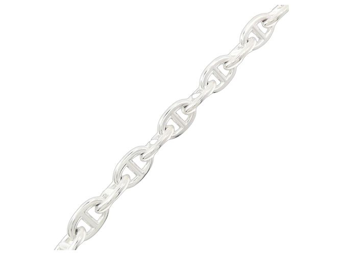Hermès Pulseira de Berloques Hermes Chaine d'Ancre MM Silver