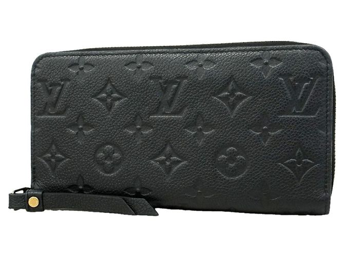 Louis Vuitton Monogram Empreinte Zippy Wallet Black