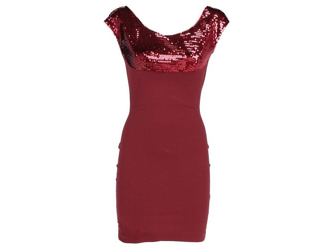 Katharine Hamnett Kleid aus den 2000ern Bordeaux