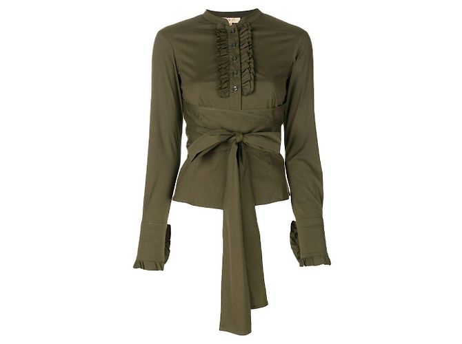 Autre Marque Camicia Romeo Gigli anni 2000 Verde