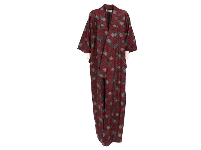 Autre Marque A.N.G.E.L.O. Vintage Upcycling '70s Kimono Bordò