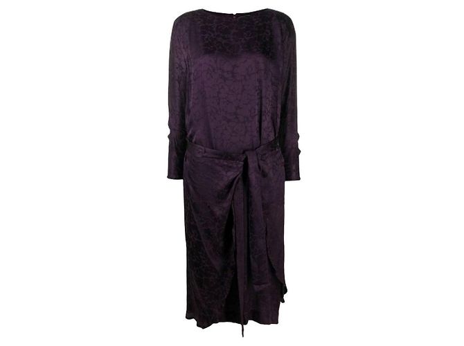 Autre Marque Vestido Capucine de seda roxa Roxo