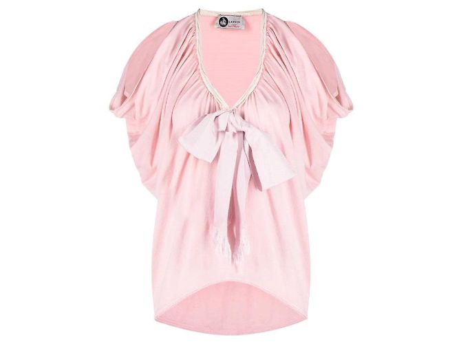 Blusa Lanvin de algodón y seda rosa