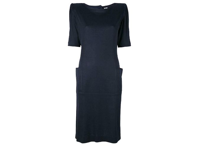 Abito midi Emanuel Ungaro in misto cotone blu