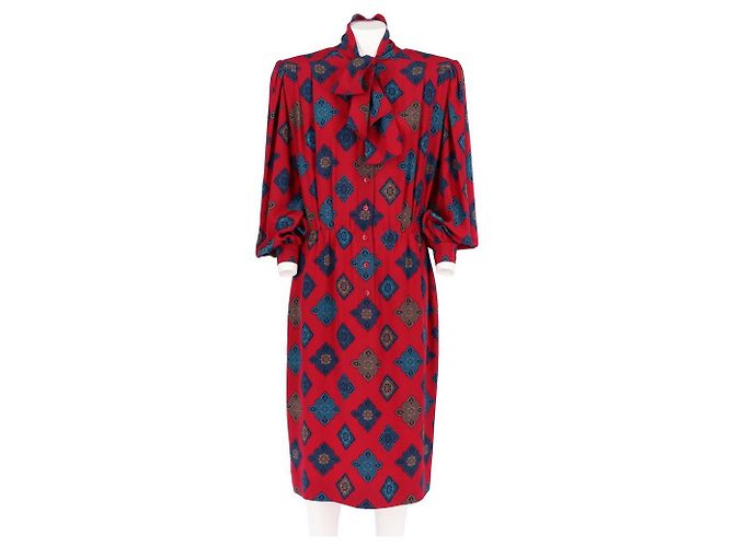 Jean Louis Scherrer Jean-Louis Scherrer Kleid aus den 70ern Rot