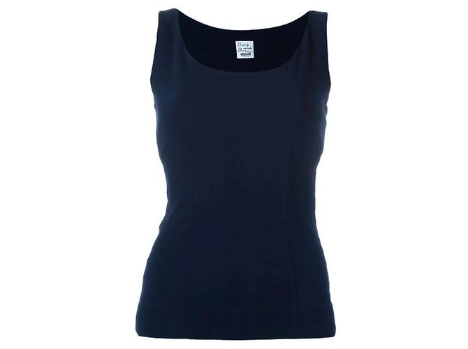 Top Moschino Cheap and Chic de rayón azul sin mangas