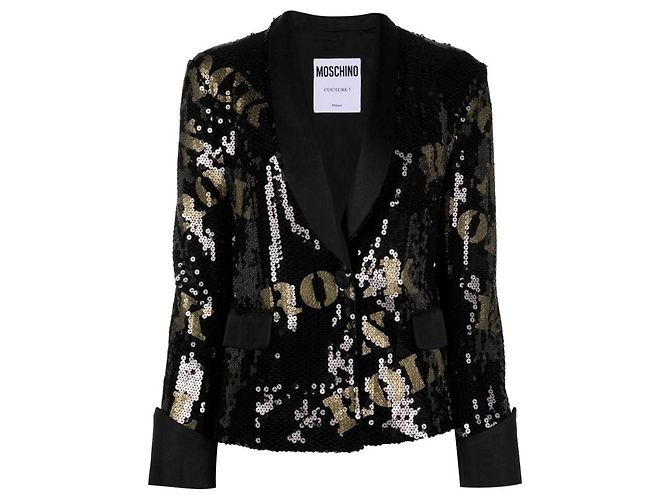 Moschino Jacke 2010er Jahre Schwarz
