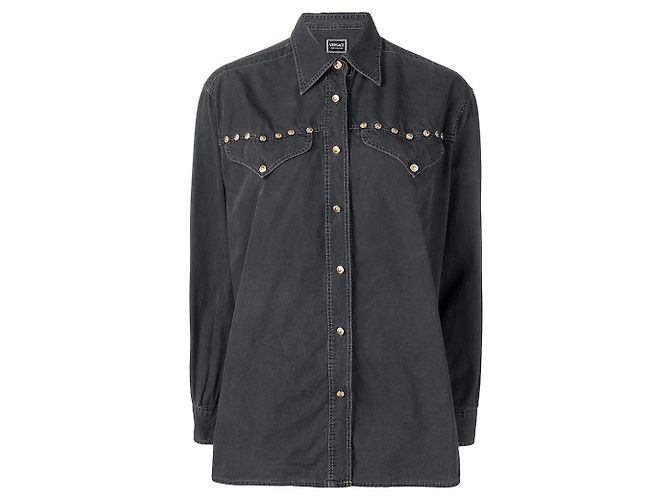 Camisa Versace Jeans Couture de algodón gris
