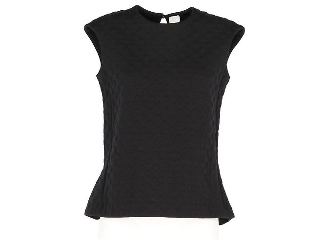 Jil Sander Polka Dot Jacquard Top Schwarz