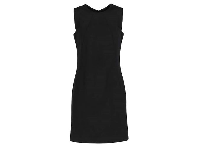 Vestido sheath Versace preto sem mangas de lã
