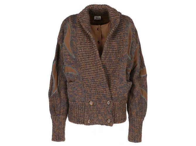 Autre Marque Tushy Wollcardigan braun grau gemustert