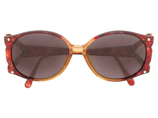 Autre Marque Christian Dior Occhiali da sole anni '80 Rosso