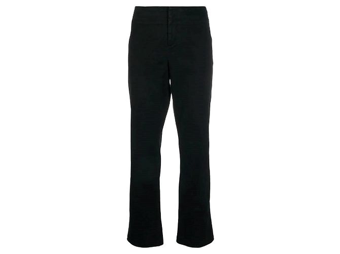 Pantalones Gucci negros de algodón de corte recto