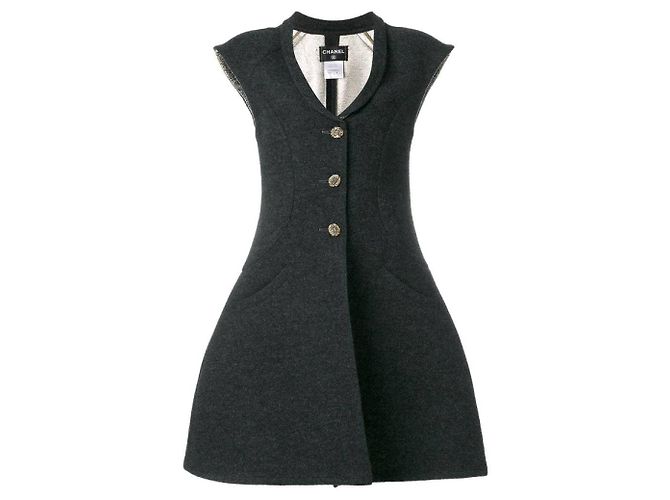 Gilet Duster Chanel de Viscosa Gris