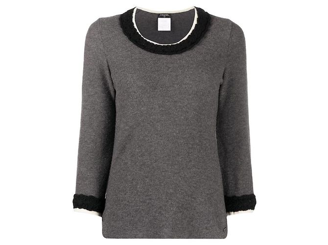Chanel Wollpullover Grau Kollektion 2007