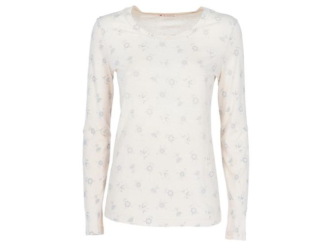 Jersey Marni de algodón blanco con estampado floral